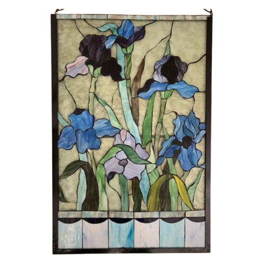 Glas In Lood Art Nouveau Stijl Bloemen In Park 1