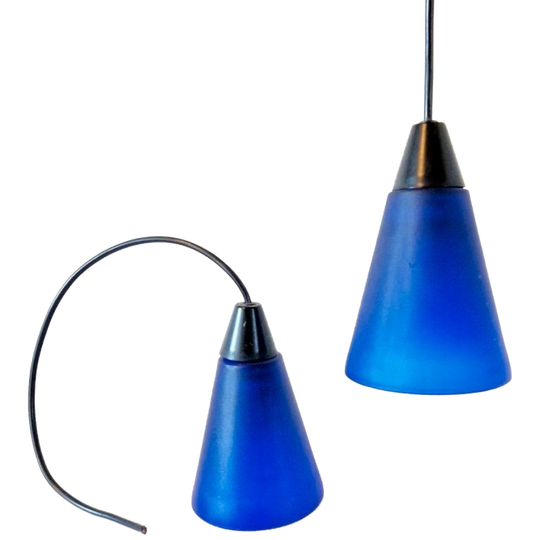 Set Van 2 Post Modern 80's Hanglampen Kelkjes Hanglamp 1