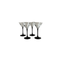 4X Martini Glas, Zwart, Luminarc