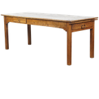 Antieke Franse Boeren Eettafel Uit De Vroege 19e Eeuw Met Twee Laden En Een Broodplank thumbnail 1