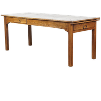 Antieke Franse Boeren Eettafel Uit De Vroege 19e Eeuw Met Twee Laden En Een Broodplank