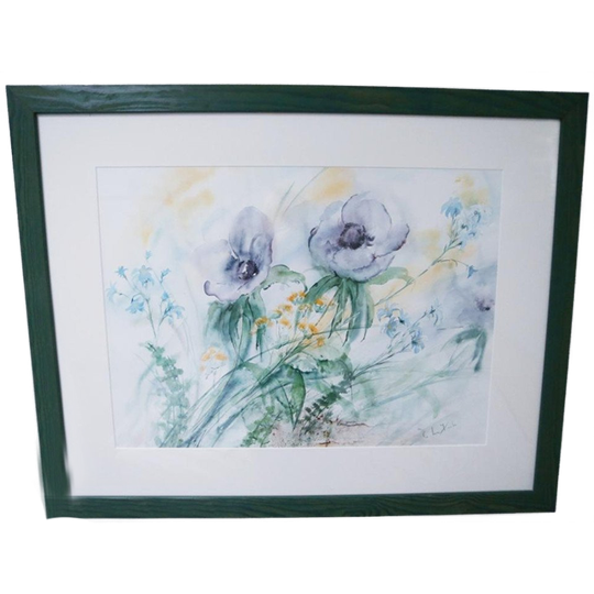Aquarel Anemoon Van C. Ten Kaate=ineke Ten Kaate - Zonder Schade ! 1