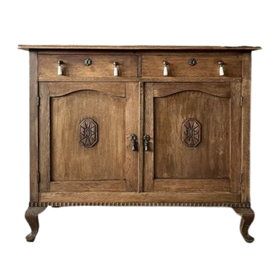 Vintage Sierlijke Commode In Houtkleur 1