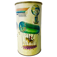 Vintage Xxl Piero Fornasetti Balloon Festival Opberg Blik Prullenbak Jaren 60 Made In Italy