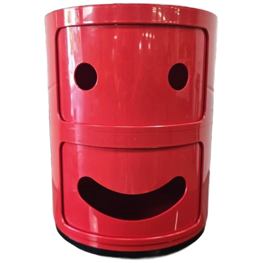 Vintage Rode Smile Kartell Componibili Kastje / Bijzettafel 1