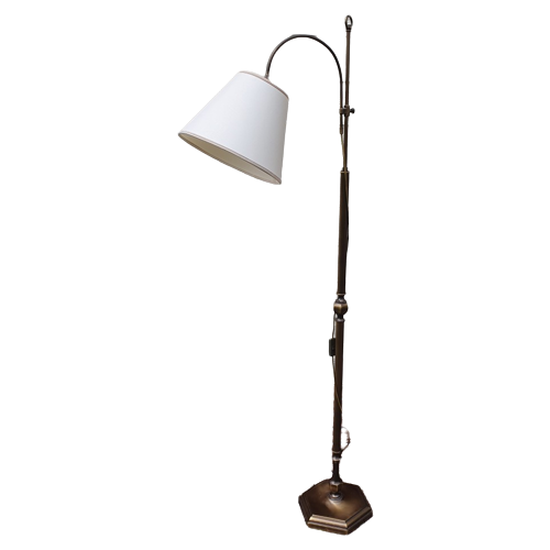 Staande Lamp - Vloerlamp - Klassiek - Leeslamp - Metaal/Stof