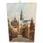 Prachtig Olieverf Op Doek, Gesigneerd Door J.l. Dispo. thumbnail 1