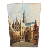Prachtig Olieverf Op Doek, Gesigneerd Door J.l. Dispo.