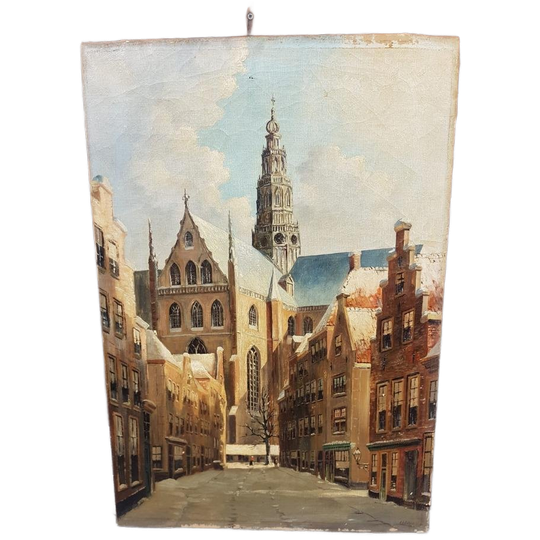Prachtig Olieverf Op Doek, Gesigneerd Door J.l. Dispo. 1