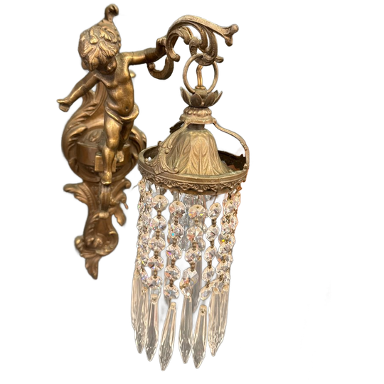 Brons Wandlamp Met Glas 1