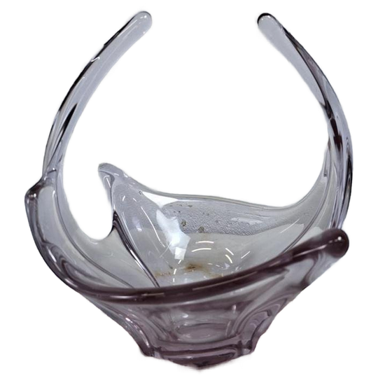 Vintage Paarse Glazen Murano Schaal / Kom 1