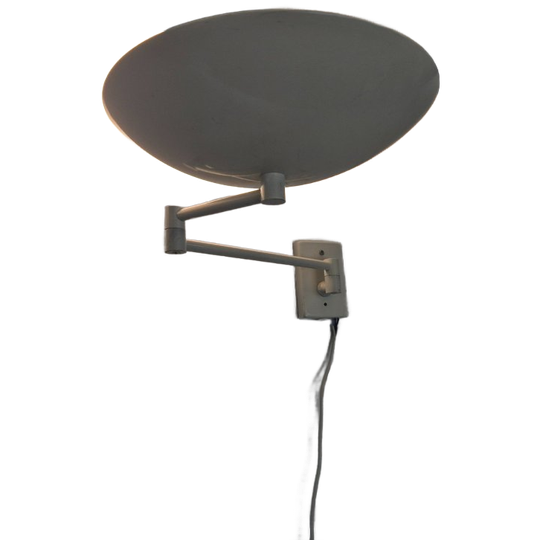 Vintage Witte Postmoderne Schaallamp Met Knik Arm Design. 1
