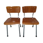 2 School Children'S Chairs Vintage Pagholz thumbnail 1