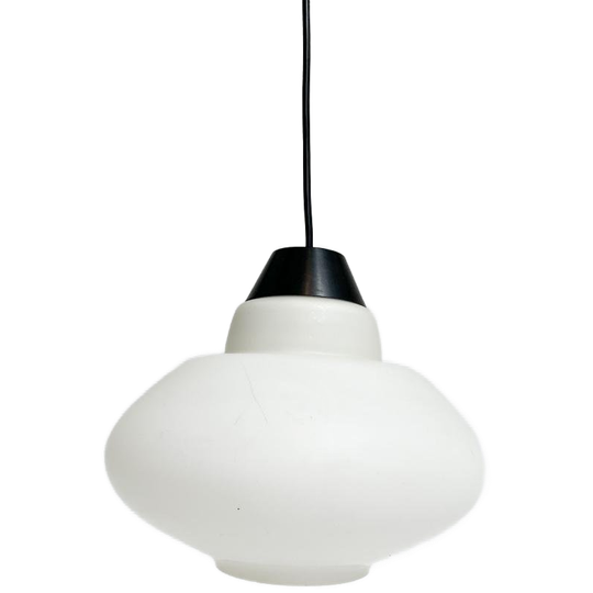Rond Opaalglazen Plafondlamp Van Philips 1950’s 1