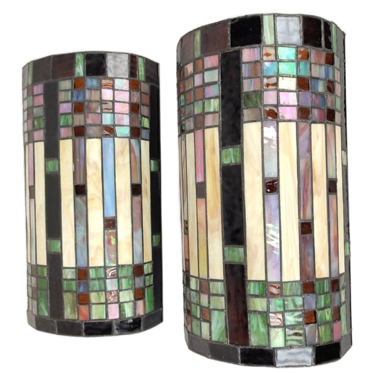 Duo Wandlampen In Tiffany Stijl 1