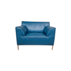 Montel Fresh - Fauteuil - Blauw - Leder - Design thumbnail 1