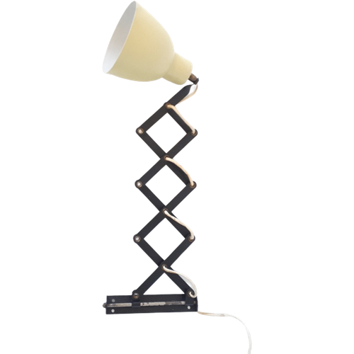 Vintage Schaarlamp Jaren 50 Uittreklamp Harmonica Lamp  Vintage Wandlamp