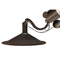 Vintage Postmodern Geperforeerde Metalen Hanglamp, Zwaart