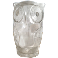 Vintage Cascade Glazen Uil Spaarpot Jaren 60 / 70