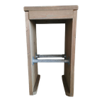 Barkruk Of Bijzettafel Industrieel Met Steigerhout thumbnail 1