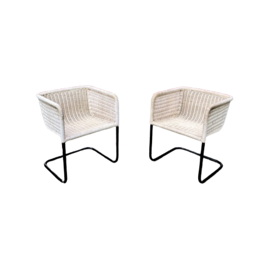 Tecta D43 Witte Slede Stoelen (set Van 2) 1