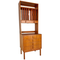 Vintage Wandkast / Platenkast, Bertil Fridhagen Voor Bodafors