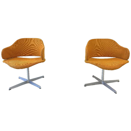 2x Vintage Artifort Geoffrey Harcourt Stoel Fauteuil 1
