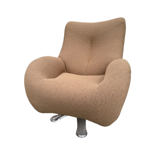 Leolux Bellelaine - Draaifauteuil-  Bruine Stof