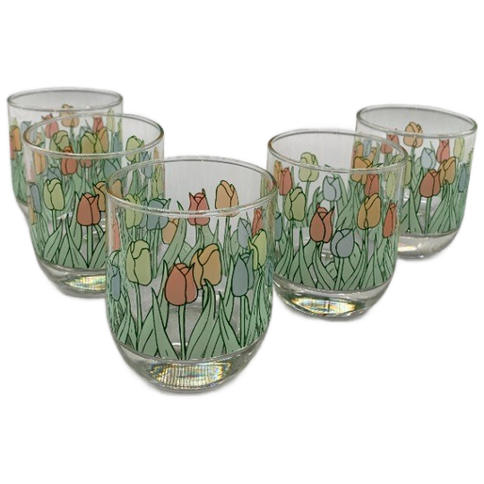Set Sap Glazen Tulp Pastel 5 Stuks 1