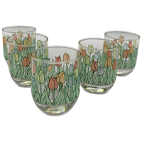 Set Sap Glazen Tulp Pastel 5 Stuks