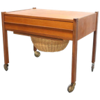 Deense Vintage Fournituren Tafel Teak thumbnail 1