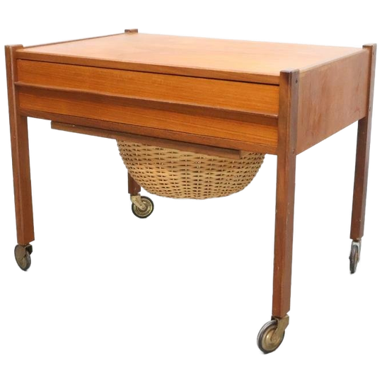 Deense Vintage Fournituren Tafel Teak 1