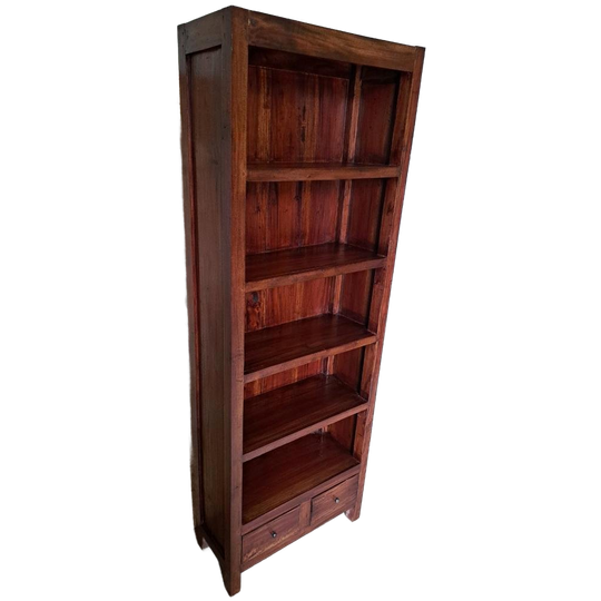 Klassieke Koloniale Boekenkast Afm. 69x29cm En 190cm Hoog. 1