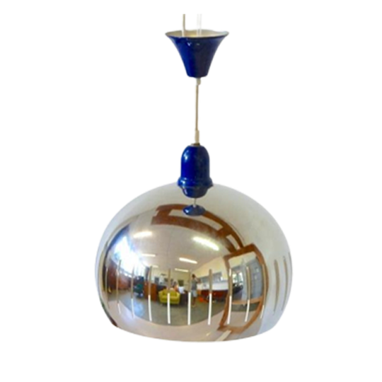 Retro Vintage Lamp Hanglamp Plafondlamp Jaren 60 Chroom Bol 1