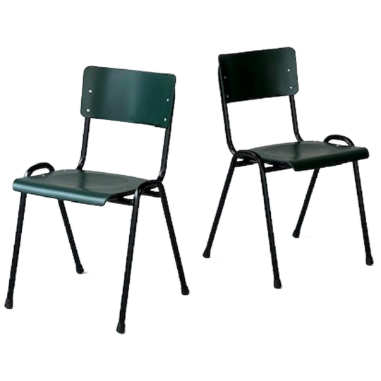 Retro Eettafelstoelen Nieuw Kantinestoelen Groen Prijs P/st 1