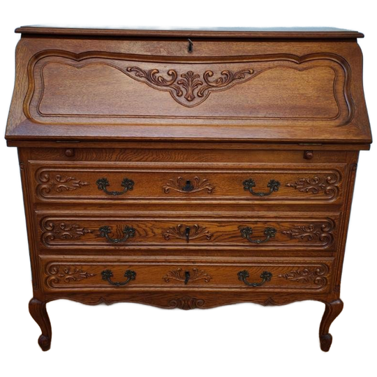 Vintage Louis Xv Secretaire Ladekast Landelijk Bureau Buro 2 1