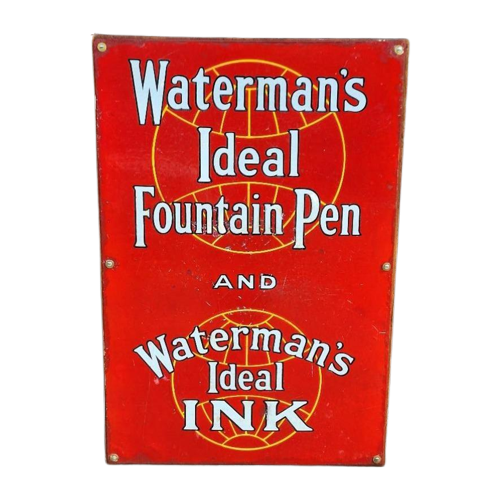 Emaille Waterman'S Ideal Fountain Pen & Waterman'S Ideal Ink