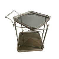 Vintage Bar Cart / Trolley Met Afneembare Dienbladen