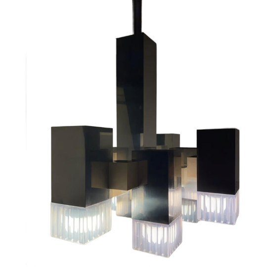 Vintage Italiaans Hanglamp, Kroonluchter, Gaetano Sciolari 1