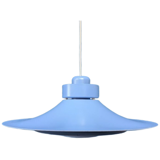 Vintage Blauwe Schalenlamp, Horn Belysning, Deens Design 1