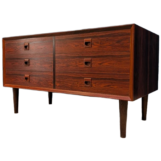 Vintage Lage Ladekast, Brouer Møbelfabrik, Jaren 60 1