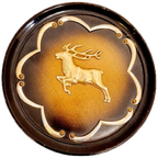 Vintage Houten Wandbord Jaren 60 Met Hert Wandbordje thumbnail 1