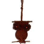 Vintage Seventies Macramé Handmade Uil thumbnail 1