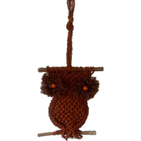 Vintage Seventies Macramé Handmade Uil