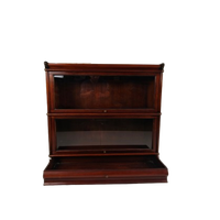 Mahonie Globe-wernicke Modulaire Boekenkast Met Onderladen