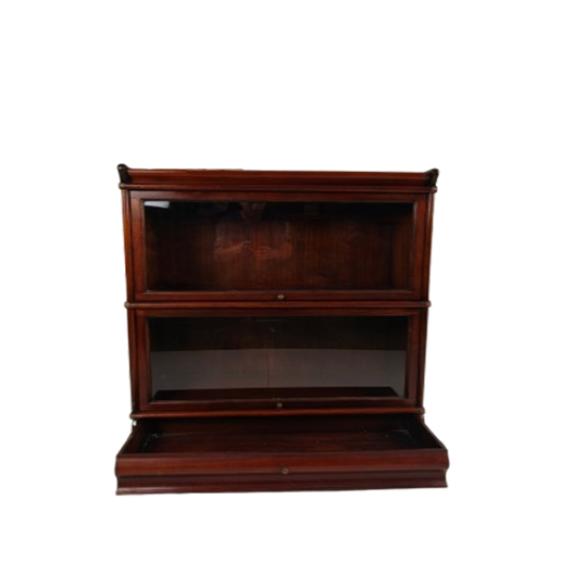 Mahonie Globe-wernicke Modulaire Boekenkast Met Onderladen 1