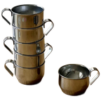 Set Of 6 Vintage Stainless Steel Italian Espresso Cups thumbnail 1
