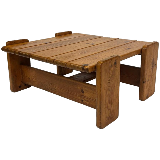 Vintage Salontafel Pinewood Design Jaren 70 Coffee Table 1