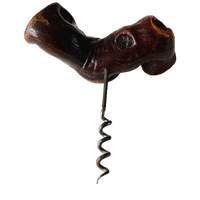 Vintage Mid-century Franse Kurkentrekker 2 Wortelhout Wijnrank 1950’s