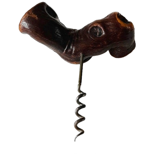 Vintage Mid-century Franse Kurkentrekker 2 Wortelhout Wijnrank 1950’s 1